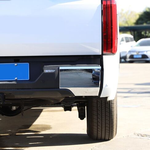 Car Accessories Fit for Toyota Tundra 2022 2023 ABS Exterior Rear Bumper Protector Corner Anti-Collision Corners Patch Trim (Chrome) 2PCS Set in Saudi Arabia