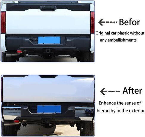 Car Accessories Fit for Toyota Tundra 2022 2023 ABS Exterior Rear Bumper Protector Corner Anti-Collision Corners Patch Trim (Chrome) 2PCS Set in Saudi Arabia