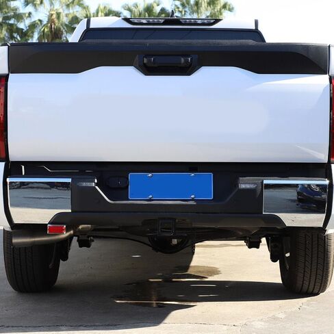 Car Accessories Fit for Toyota Tundra 2022 2023 ABS Exterior Rear Bumper Protector Corner Anti-Collision Corners Patch Trim (Chrome) 2PCS Set in Saudi Arabia