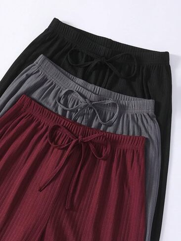 SOLY HUX Women's Pajama Set Lounge Sets 3 Pack PJs Lace Crop Tank Tops and Long Pants Sleepwear in Saudi Arabia