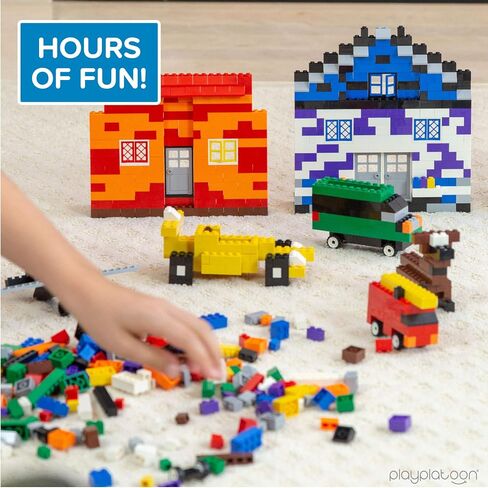 Play Platoon 400 Piece Windows, Doors, and Roof Tops Set - Building Brick Compatible Play Kit in Saudi Arabia