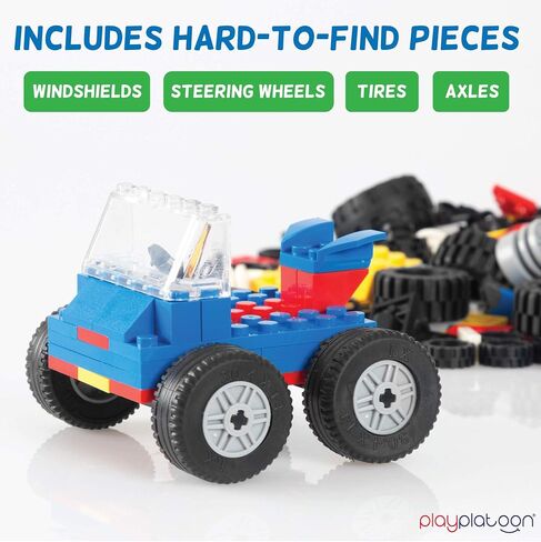Play Platoon 400 Piece Windows, Doors, and Roof Tops Set - Building Brick Compatible Play Kit in Saudi Arabia