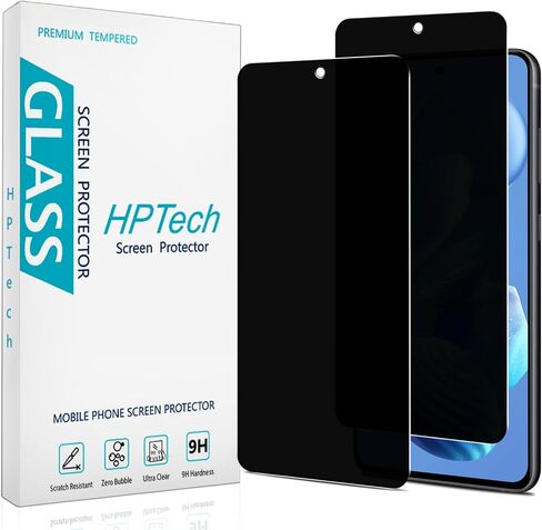 HPTech (عبوة من قطعتين) مصممة لهاتف Samsung Galaxy S21 FE 5G، واقي شاشة من الزجاج المقوى، يدعم قارئ بصمات الأصابع، مضاد للخدش، خالي من الفقاعات in Saudi Arabia