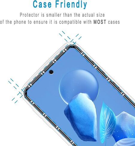 HPTech (عبوة من قطعتين) مصممة لهاتف Samsung Galaxy S21 FE 5G، واقي شاشة من الزجاج المقوى، يدعم قارئ بصمات الأصابع، مضاد للخدش، خالي من الفقاعات in Saudi Arabia