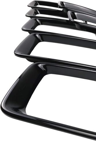 7PC Black Grill Ring Gloss Black Front Grille Inserts Cover Trim Kit Compatible with Jeep 2014-2016 Grand Cherokee in Saudi Arabia