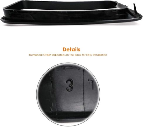 7PC Black Grill Ring Gloss Black Front Grille Inserts Cover Trim Kit Compatible with Jeep 2014-2016 Grand Cherokee in Saudi Arabia