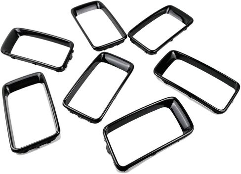 7PC Black Grill Ring Gloss Black Front Grille Inserts Cover Trim Kit Compatible with Jeep 2014-2016 Grand Cherokee in Saudi Arabia