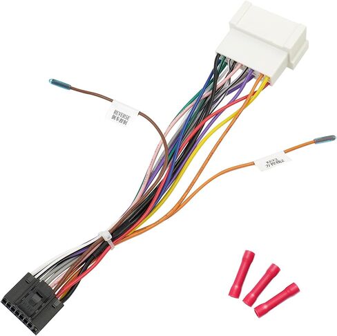 Jayubien Radio Wiring Harness with RCA Adapters for Hyundai Elantra Sonata Tucson Accent Kia 16Pin ISO Android Stereo Connector to 38/35 Pin Car Radio Connector Plug in Kuwait