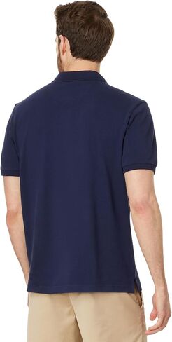 U.S. Polo Assn. Men's Color Block Vertical Graphic Pique Short Sleeve Polo Shirt in Saudi Arabia