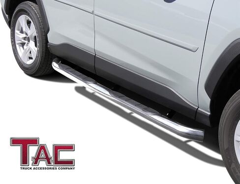 لوحات الجري ذات الخطوات الجانبية TAC تناسب 2019-2024 Toyota RAV4 SUV 3 بوصات قضبان جانبية من الفولاذ المقاوم للصدأ قضبان Nerf للطرق الوعرة (قطعتان من لوحات الجري) in Kuwait