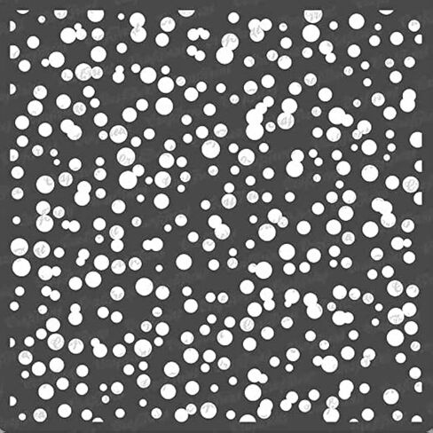 استنسل نقاط قابلة لإعادة الاستخدام من CraftTreat للرسم على الخشب والقماش والورق والنسيج والأرضيات والجدار والبلاط - نقاط قاتمة - 6 × 6 بوصات - استنسل فني وحرف يدوية - استنسل حائط منقط بنصف الألوان in Saudi Arabia