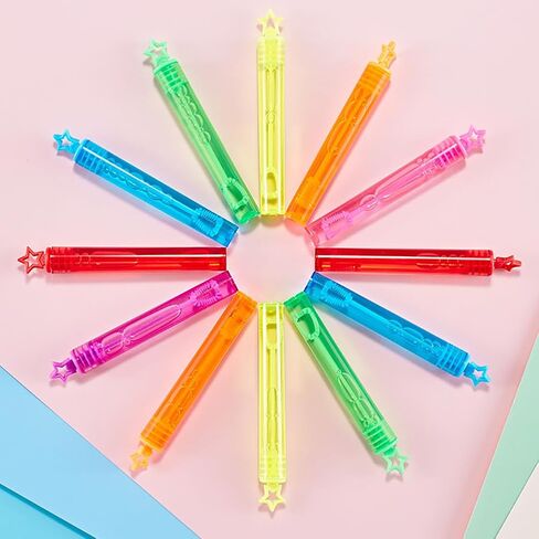 20 Pcs Empty Colorful Bubble Wands Party Bag Bubbles Mini Party Bubbles Small Bubble Tubes Wedding Favour Bubbles Star in Saudi Arabia