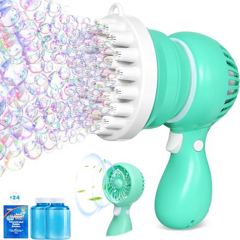 Sloosh Bubble Machine Gun, Tape-C Bubble Gun with Removable Fan Bubble Solution Refill, Rocket Shape Bubble Guns Blaster for Kids Adults, Summer Toys, Party, Easter, Birthday Gift, Outdoor in Saudi Arabia