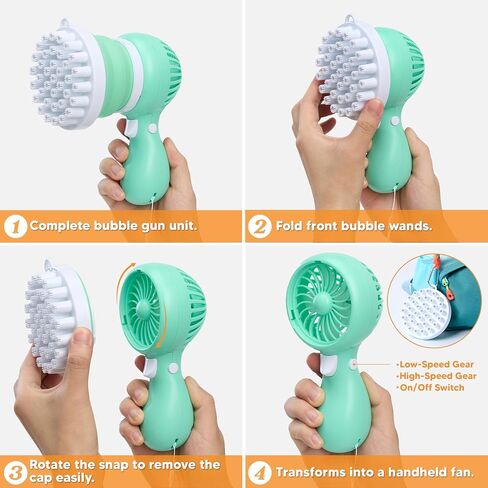 Sloosh Bubble Machine Gun, Tape-C Bubble Gun with Removable Fan Bubble Solution Refill, Rocket Shape Bubble Guns Blaster for Kids Adults, Summer Toys, Party, Easter, Birthday Gift, Outdoor in Saudi Arabia