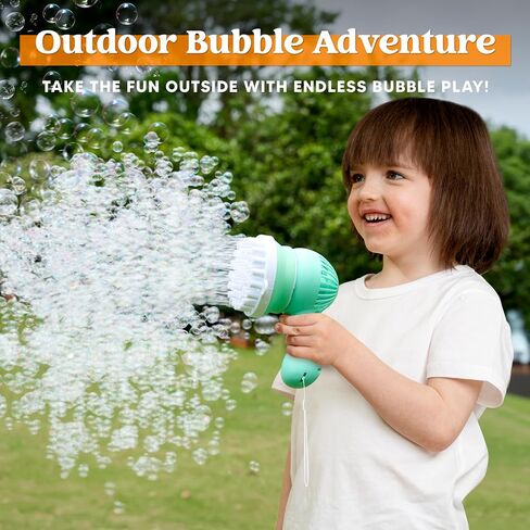 Sloosh Bubble Machine Gun, Tape-C Bubble Gun with Removable Fan Bubble Solution Refill, Rocket Shape Bubble Guns Blaster for Kids Adults, Summer Toys, Party, Easter, Birthday Gift, Outdoor in Saudi Arabia