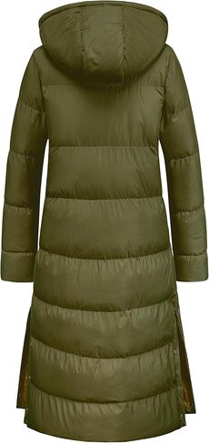 Chrisuno Women's Long Winter Coat Warm Windproof Quilted Puffer Jacket Thicken Puffy Parka With Hood in Kuwait