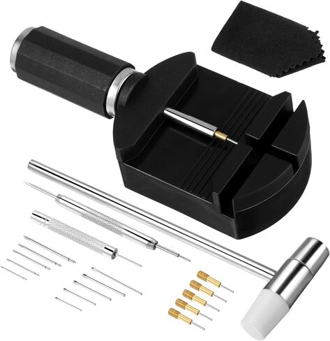 Watch Link Removal Kit, Resizing Tool for Watch Band Adjustment & Replacement, Watch Pins Remover/Hammer/Spring Pusher/Punches for Watch Repair, Adjust Watch Strap in Saudi Arabia