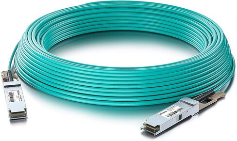 كابل 10G SFP+ AOC - 10GbE SFP+ إلى SFP+ كابل ألياف بصرية نشط، مجموعات ألياف OM3 MMF مباشرة مع موصلات SFP+ لـ Ubiquiti UniFi UACC-AOC-SFP10-20M، 20 متر in Saudi Arabia