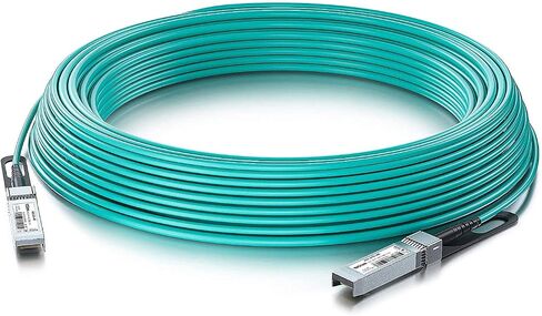 كابل 10G SFP+ AOC - 10GbE SFP+ إلى SFP+ كابل ألياف بصرية نشط، مجموعات ألياف OM3 MMF مباشرة مع موصلات SFP+ لـ Ubiquiti UniFi UACC-AOC-SFP10-20M، 20 متر in Saudi Arabia