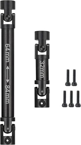 Steel Drive Shaft Transmission Shaft RC Crawler Drive Shaft Parts for 1:24 Axial SCX24 90081 AXI00001 AXI00002 (64+32mm) in Kuwait