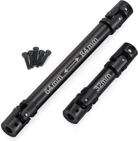 Steel Drive Shaft Transmission Shaft RC Crawler Drive Shaft Parts for 1:24 Axial SCX24 90081 AXI00001 AXI00002 (64+32mm) in Kuwait