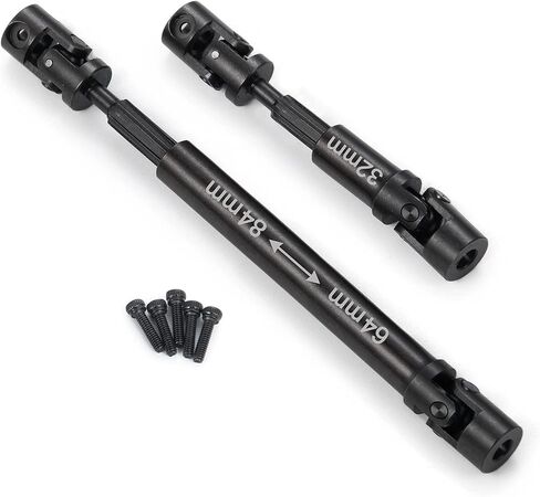 Steel Drive Shaft Transmission Shaft RC Crawler Drive Shaft Parts for 1:24 Axial SCX24 90081 AXI00001 AXI00002 (64+32mm) in Kuwait