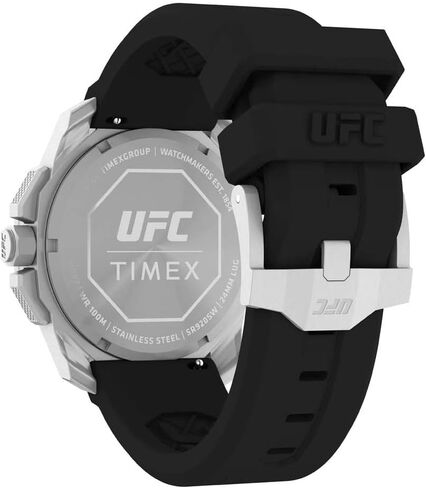 Timex UFC Men's Icon 45mm Watch - Black Strap Black Dial Gold-Tone Case in Kuwait