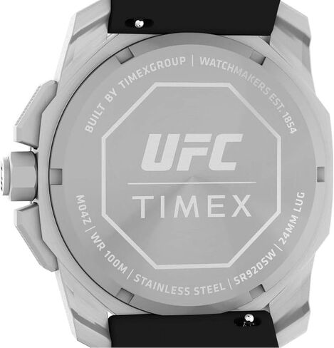 Timex UFC Men's Icon 45mm Watch - Black Strap Black Dial Gold-Tone Case in Kuwait