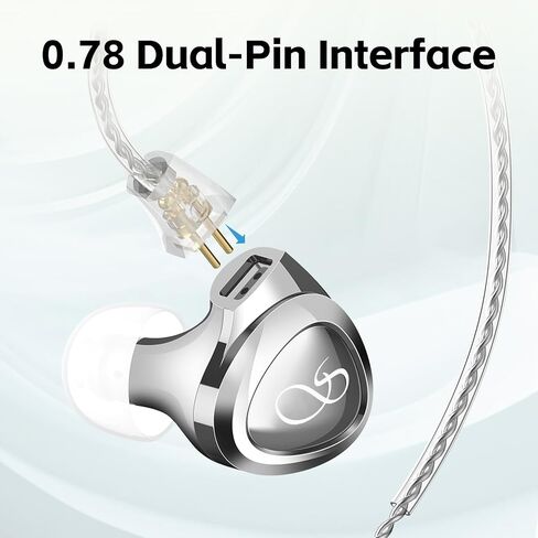 سماعات اذن سونو سلكية من شانلينج، هاي ريس 2DD+1BA IEM، سماعات اذن ثلاثية ديناميكية هجينة بدون فقدان، 2 دبوس 0.78 ملم، قابس 3.5 ملم، زوجان من فوهات التنين قابلة للاستبدال in Saudi Arabia