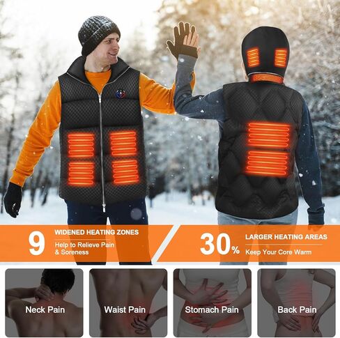 Heated Vest for Men Women, Upgraded Heated Vest with Battery Pack, Retractable Heated Hood, Lightweight Heated Jacket in Saudi Arabia