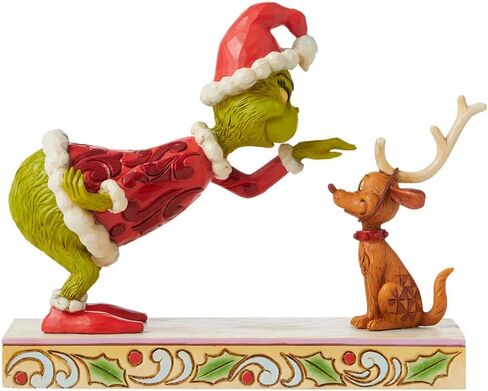 Enesco Dr. Seuss Grinch من Jim Shore Santa Grinch Petting Reindeer Max تمثال، راتنج حجر Grinchmas مصنوع يدويًا من تماثيل عيد الميلاد القابلة للتجميع لديكور المنزل، 5.5 بوصة، متعدد الألوان in Saudi Arabia