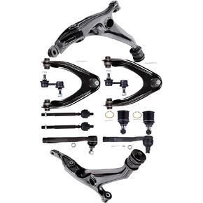 12 PCS Control Arm Ball Joint Tie Rod End Sway Bar End Link Suspension Kit Fit for 1997-2001 for Honda CR-V