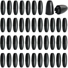 Ewparts Breakaway Clasp 100 Pieces Safety Plastic Breakaway Clasps Black Breakaway Clasps Beads Connectors for Necklace Bracelet,Hangers,Lanyards,Jewellry Bead Barrel Connectors Breakaway Safety Clasp