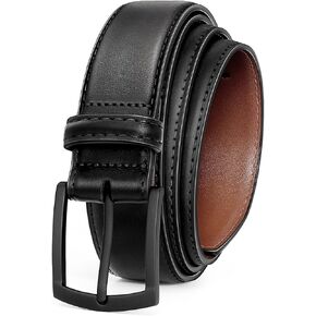 Men's Belt Genuine Leather Belt for Men Dress Casual Golf Jeans Pants 1 3/8"