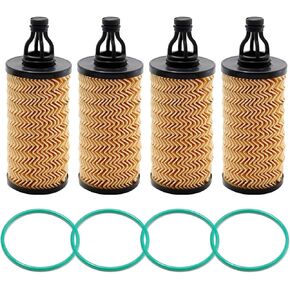 4 Pack Oil Filter 311401 Replacement for 2014-2019 Maserati Ghibli Quattroporte V6, for 2017-2019 Maserati Lavante V6 Replace# 311401, 298939