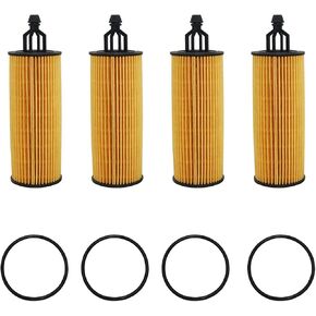 Oil filter replacement fits for 2014-2019 ram promaster 1500 2500 3500 2014-2020 Full Synthetic Conventional and Blended Motor Oil Replaces 68191349AA HP7026 68191349AB（4pcs）