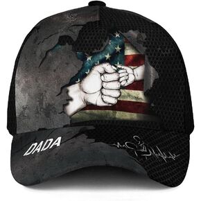 CHIARA CONTI11 Dada Hat, Fathers Day Hats for Men, Hats for Dads, Daddy Hats Men, Fist Bump American Flag Baseball Cap