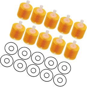 Motoforti Engine Oil Filter 04152-YZZA1 04152-31090 04152-YZZG1 for Toyota Avalon Camry Highlander RAV4 Tacoma Sienna 10 Set Long-lasting