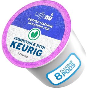 24-Pack Cleaning pods Compatible with Keurig Coffee Machines. Cleans Brewing Chamber. Removes old coffee residue. Enhances Coffee Taste. By Caffenu