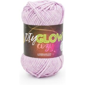 Lion Brand Yarn DIY Glow Cozy, Glow in The Dark Yarn, Neon Yellow, 1 Pack