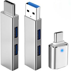 5 PCS USB C to USB Adapter, USB 3.0 Hub/Type C to USB Adapter/USB A to USB-C Adapter/USB C Female to USB Male Adapter/USB Hub Splitter Extension OTG Adapter for iPhone Samsung PC Xiaomi Huawei etc.