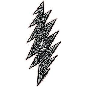 Dye the Sky Grateful Dead Celtic Lightning Bolt - Window Sticker/Decal (3.25" X 7.75")