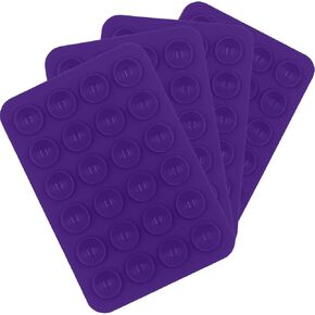 4 Pack Silicone Suction Cup Phone Case Mount for iPhone, Adhesive Phone Back Sucker Hippers Holder Grip Sticker Accessories, Phone Grippy Things with Double Sided Buddy Grips- White