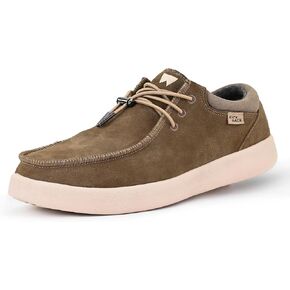 Kickback Haven Suede - Men's Loafers & Moccasins - Lightweight Lace Up Mens Smart Casual Shoes - All Day Comfort Mens Leather Shoes - Men's Slip On Shoes