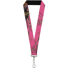 Buckle-Down Lanyard Mossy Oak Country Roots Camo Fuchsia