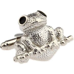 MRCUFF Frog Pair Cufflinks in a Presentation Gift Box & Polishing Cloth