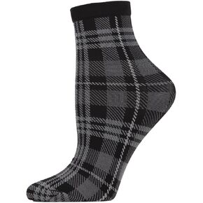 MeMoi Women's Perfect Plaid Stretch Anklet Sock