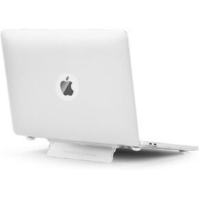 Compatible with MacBook Air 13 Inch Case with Stand for 2024 2023 2022 Release M3 A3113 M2 A2681 with Touch ID, Plastic Hard Shell with Foldable Kickstand, Matte Clear for MAC Air 13"