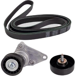 TRQ Belt Set Compatible with Avalanche Silverado Suburban Tahoe Trailblazer Sierra Yukon
