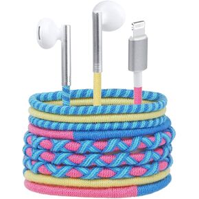 URIZONS Rope Braided Earphones with Mic, Kids Earbuds, in-Ear Lighting Headphones,Tangle-Free Cord Wrapped for iPhone 7, 8,11,12.XR MAX